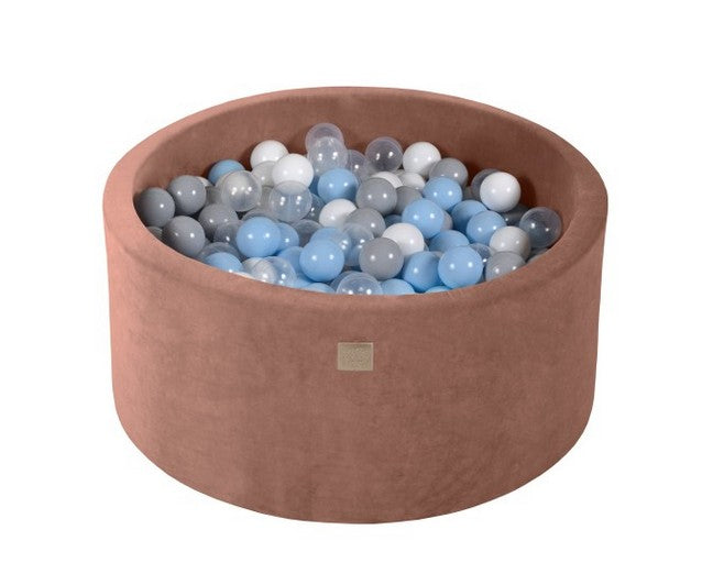 MeowBaby Ronde Fluwelen ballenbak Karamel