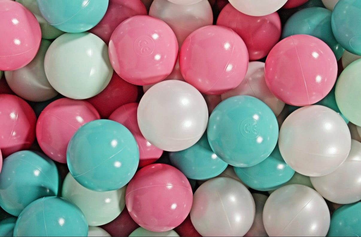 MeowBaby Ronde Katoenen ballenbak met ballen "Unicorn"