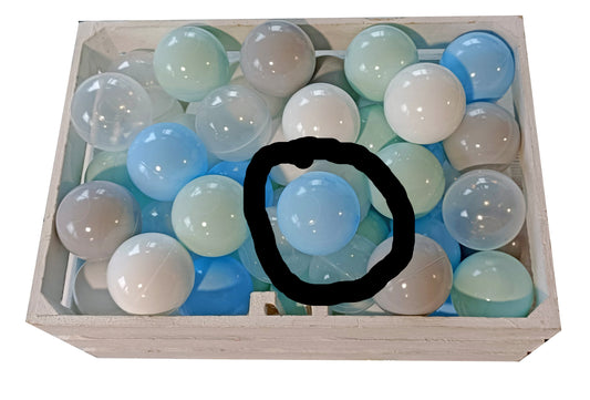 Ballenbakballen 7 cm Babyblauw