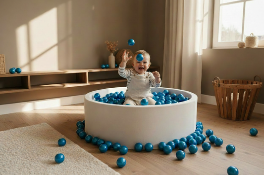 Donker metallic blauw ballenbak lichte kamer