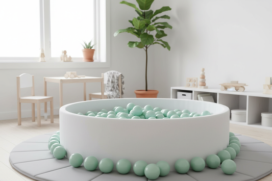 Mintgroene ballen juiste kleur speelkamer