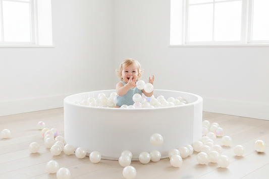 Parelmoer ballenbak met kind - extra glans