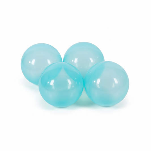 Transparant turquoise ballen zonder logo