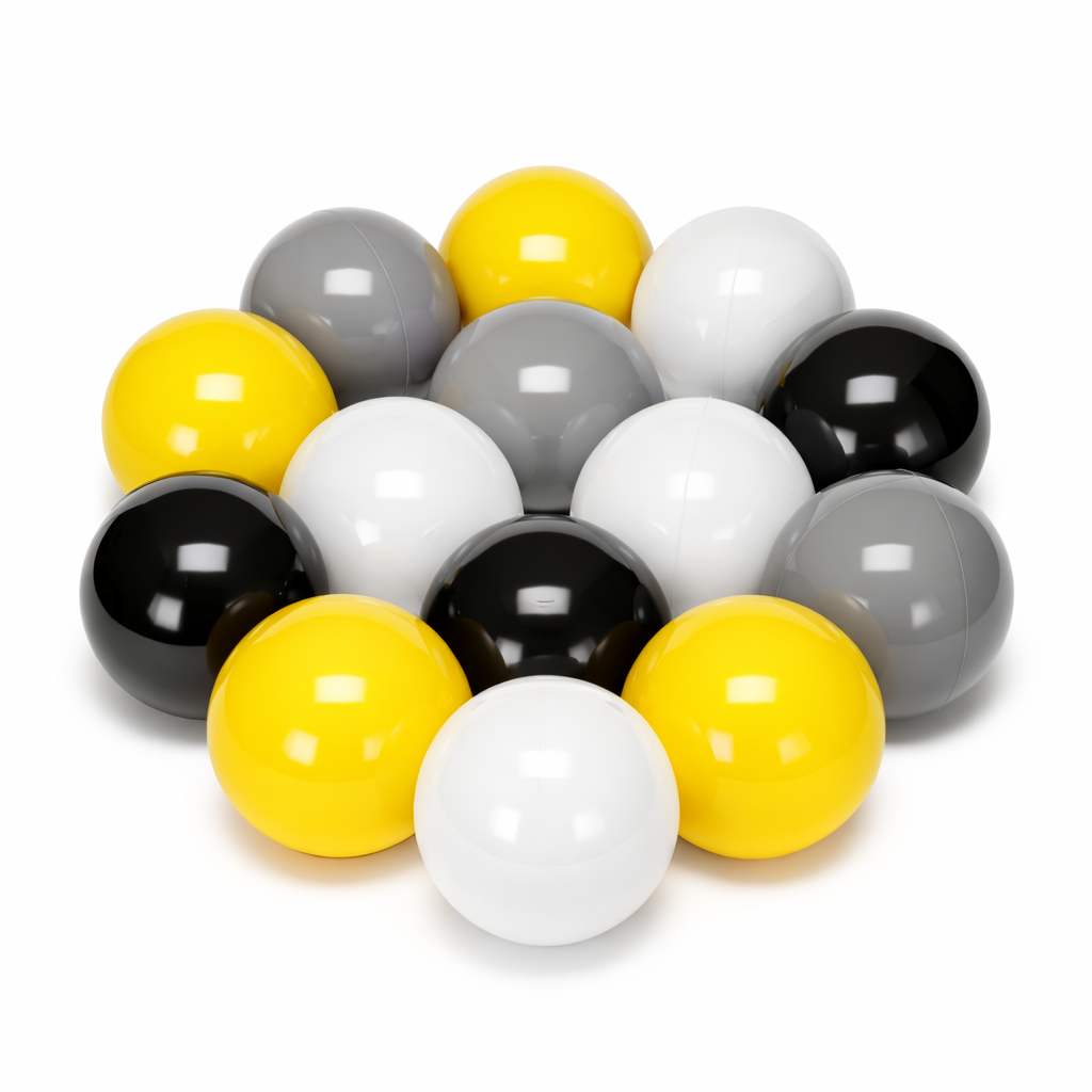 Ballenbakballen 8 cm Geel