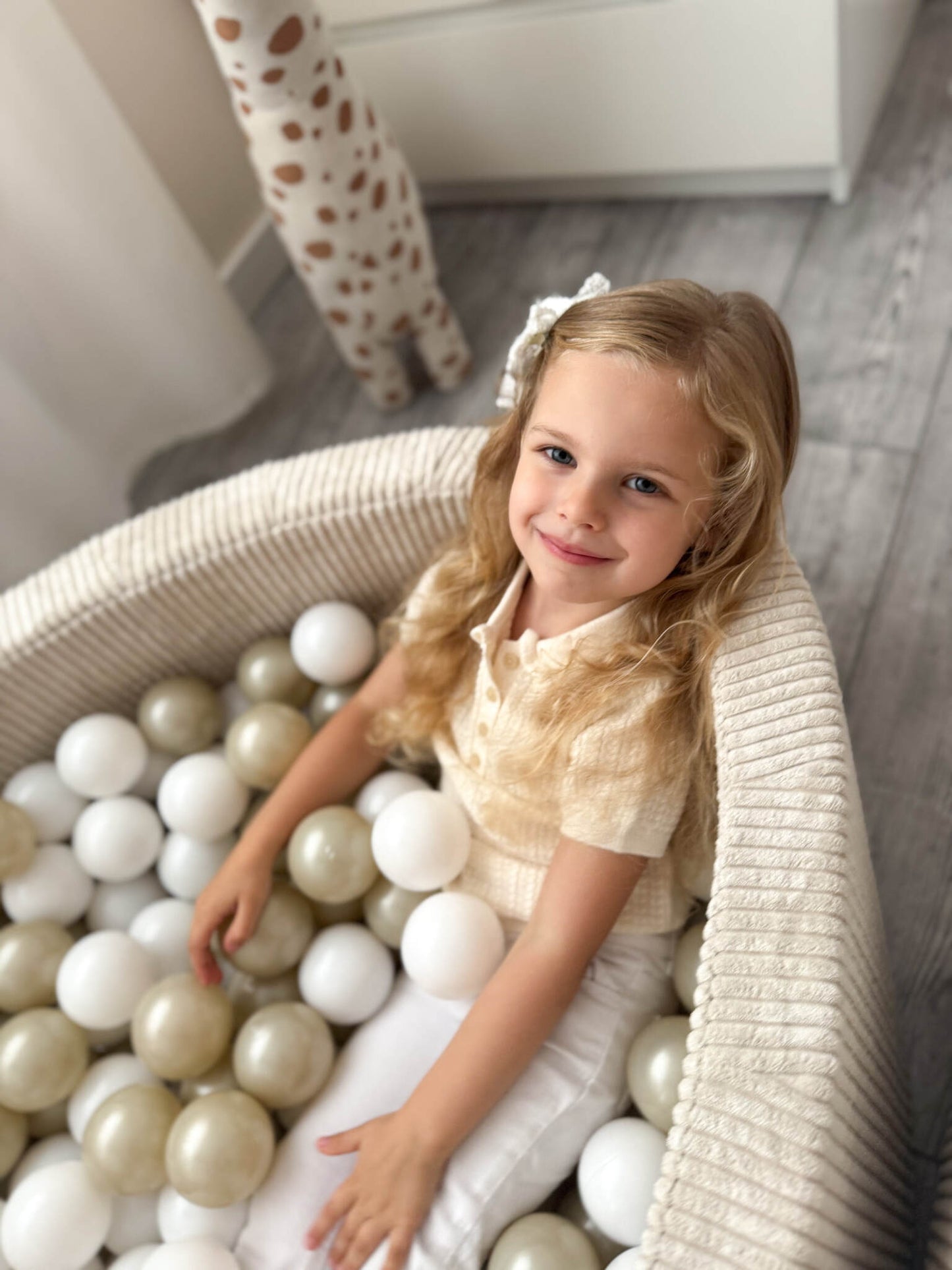 XXL Ribstof ballenbak 130 cm incl. 600 ballen - in 8 kleuren