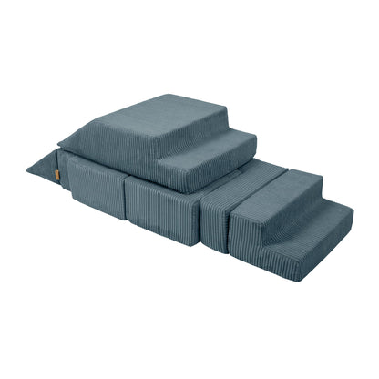 Multifunctionele 6-Delige Foamblokken Playsofa in 4 Kleuren