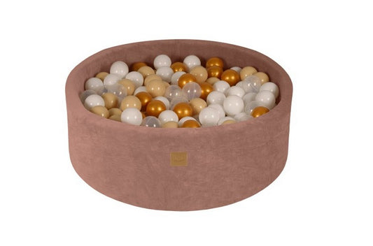 MeowBaby Ronde Fluwelen ballenbak Karamel