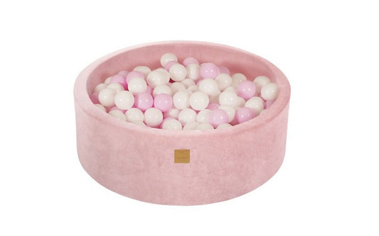 MeowBaby Ronde fluwelen ballenbak Poederroze