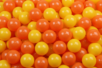 334 oranje en 166 gele ballen mix