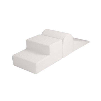 Soft play bouclé 3 elementen speelset wit