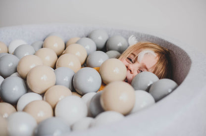 MeowBaby Ronde Katoenen ballenbak met ballen "Safari"