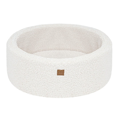 MeowBaby Ronde Bouclé ballenbak Wit