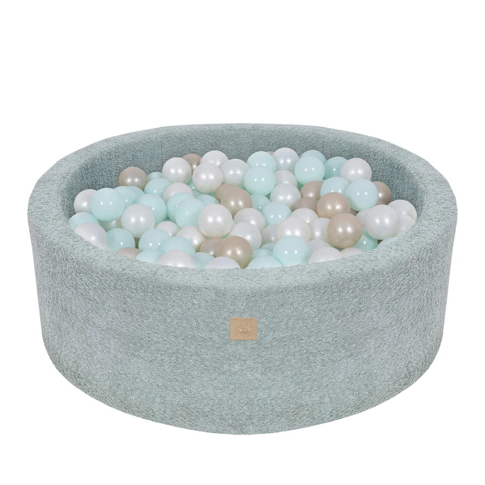 MeowBaby Ronde Bouclé ballenbak Fresh Mint