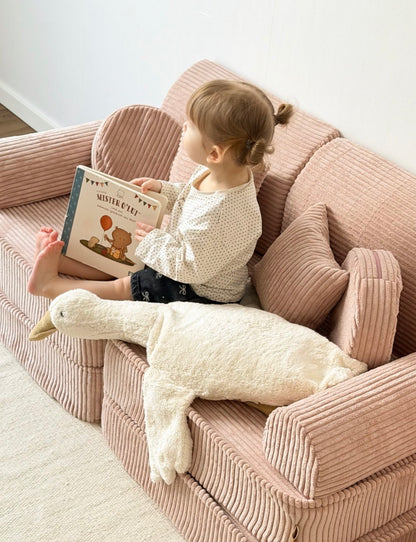Modulaire Kinderbank Sofa 10 Elementen Ribstof – Zachte Speelbank