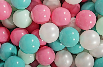 MeowBaby Ronde Katoenen ballenbak met ballen "Unicorn"