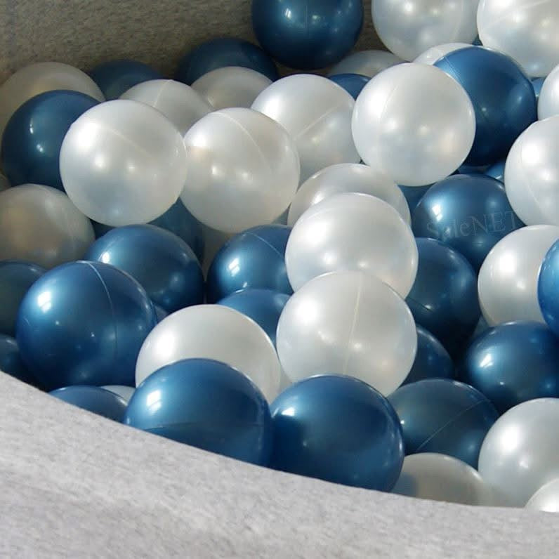 Ballenbakballen 7 cm – metallic blauw