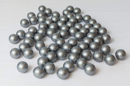 Ballenbakballen 7 cm – metallic zilver
