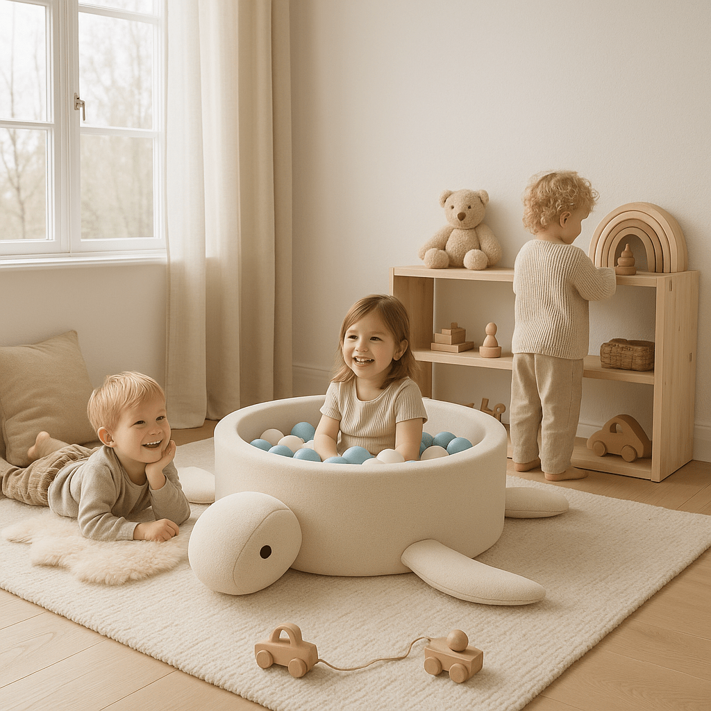 Schildpad ballenbak Crème Beige met 200 standaard ballen