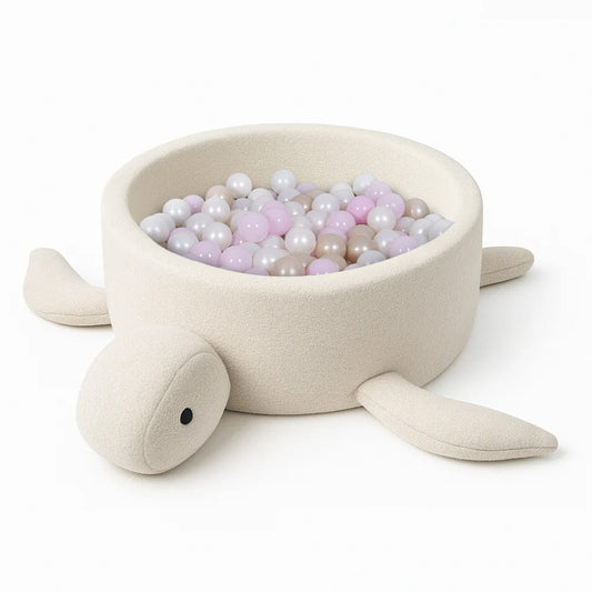 Bouclé Schildpad Ballenbak Crème Beige – Ballen naar Keuze