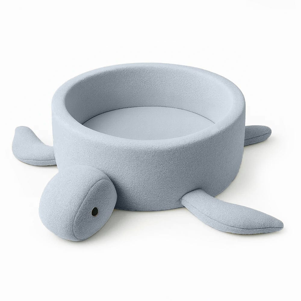 MeowBaby Bouclé Schildpad ballenbak Babyblauw