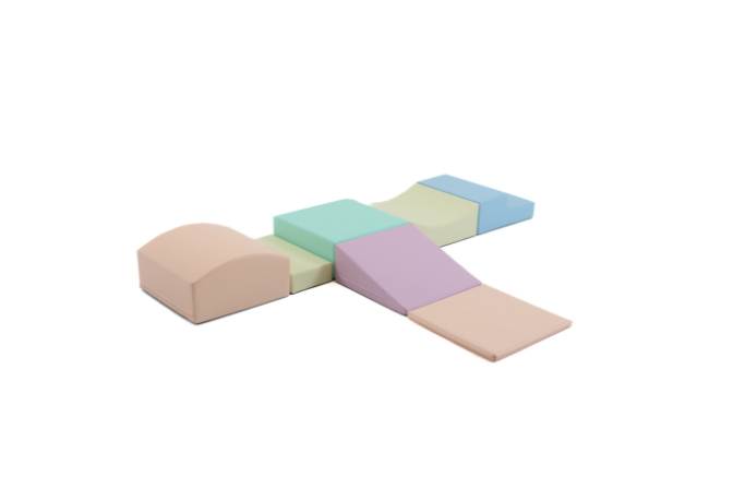 IGLU Little Crawler Soft Play Set – 7-delige Klimblokken Licht Pastel