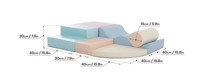 IGLU Explorer Zachte Speelset – Licht pastel Klimblokken