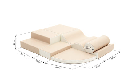 IGLU Explorer Zachte Speelset – Wit Beige Klimblokken