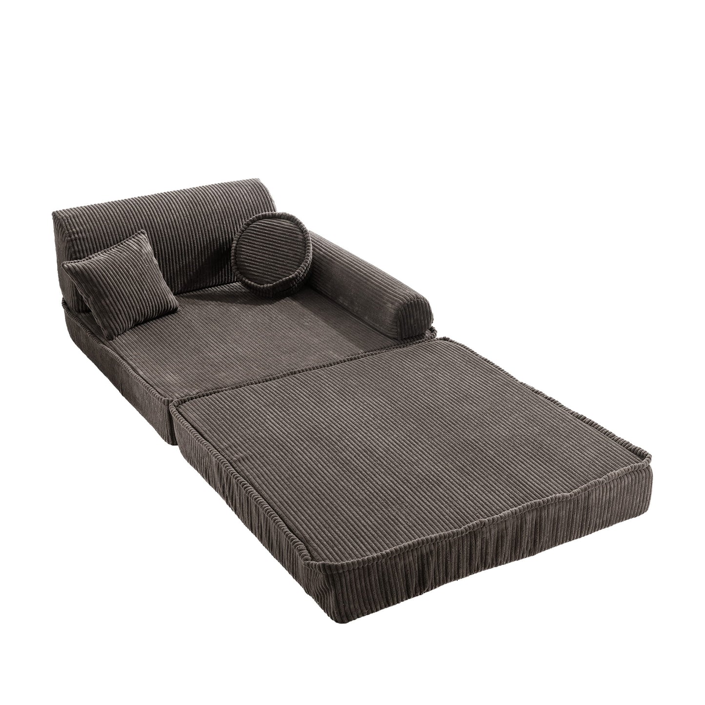 Modulaire Kinderbank Sofa 10 Elementen Ribstof – Zachte Speelbank