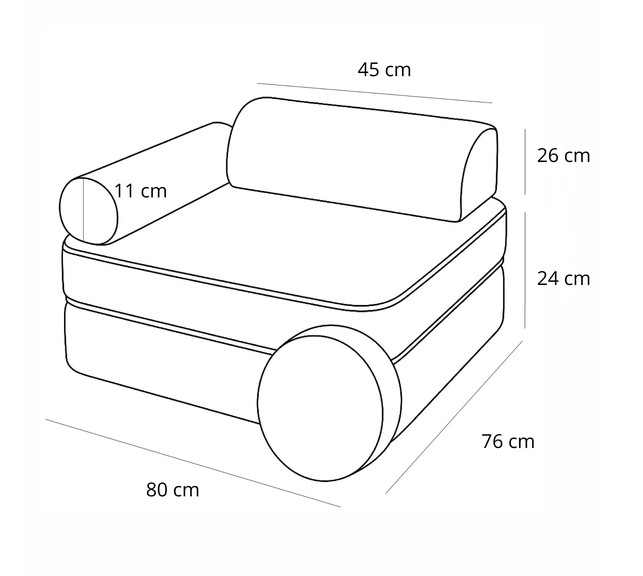 Modulaire Speelbank Churros – Play Sofa voor Kinderen - 5 kleuren