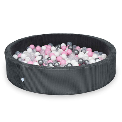 XXL Ribstof ballenbak 130 cm incl. 600 ballen - in 8 kleuren
