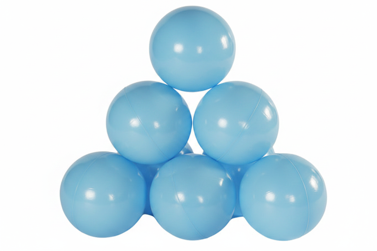 Babyblauw ballen driehoek