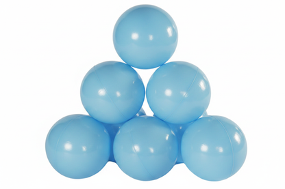 Babyblauw ballen driehoek