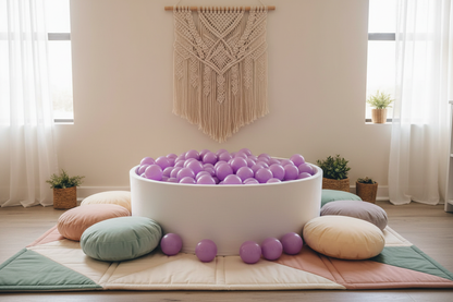 Ballenbak lavendel boho speelkamer