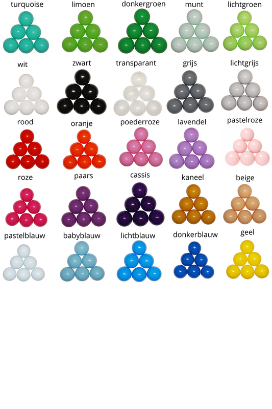 100 ballenbakballen 7 cm - Kies en mix