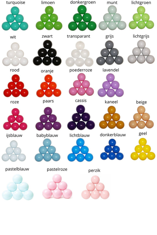 Ballenbakballen 7 cm 250 stuks - MIX KLEUREN
