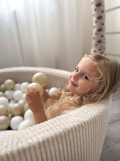 XXL Ribstof ballenbak 130 cm incl. 600 ballen - in 8 kleuren