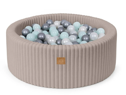 MeowBaby Churros Ballenbak 90x30 cm – Zachte Ribstof & Stijlvol Design