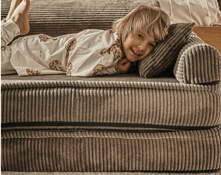 Modulaire Kinderbank Sofa 10 Elementen Ribstof – Zachte Speelbank