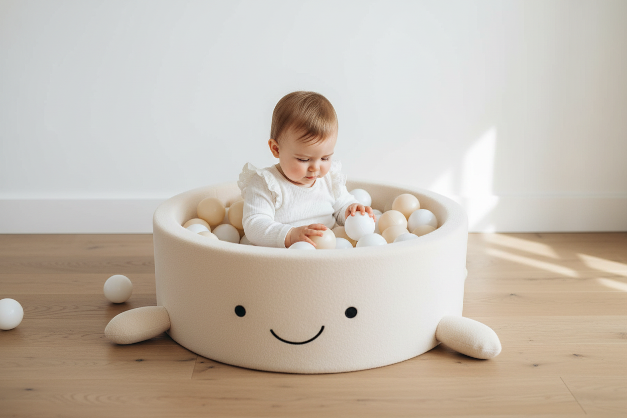 Crème smiley ballenbak – baby nieuwsgierig