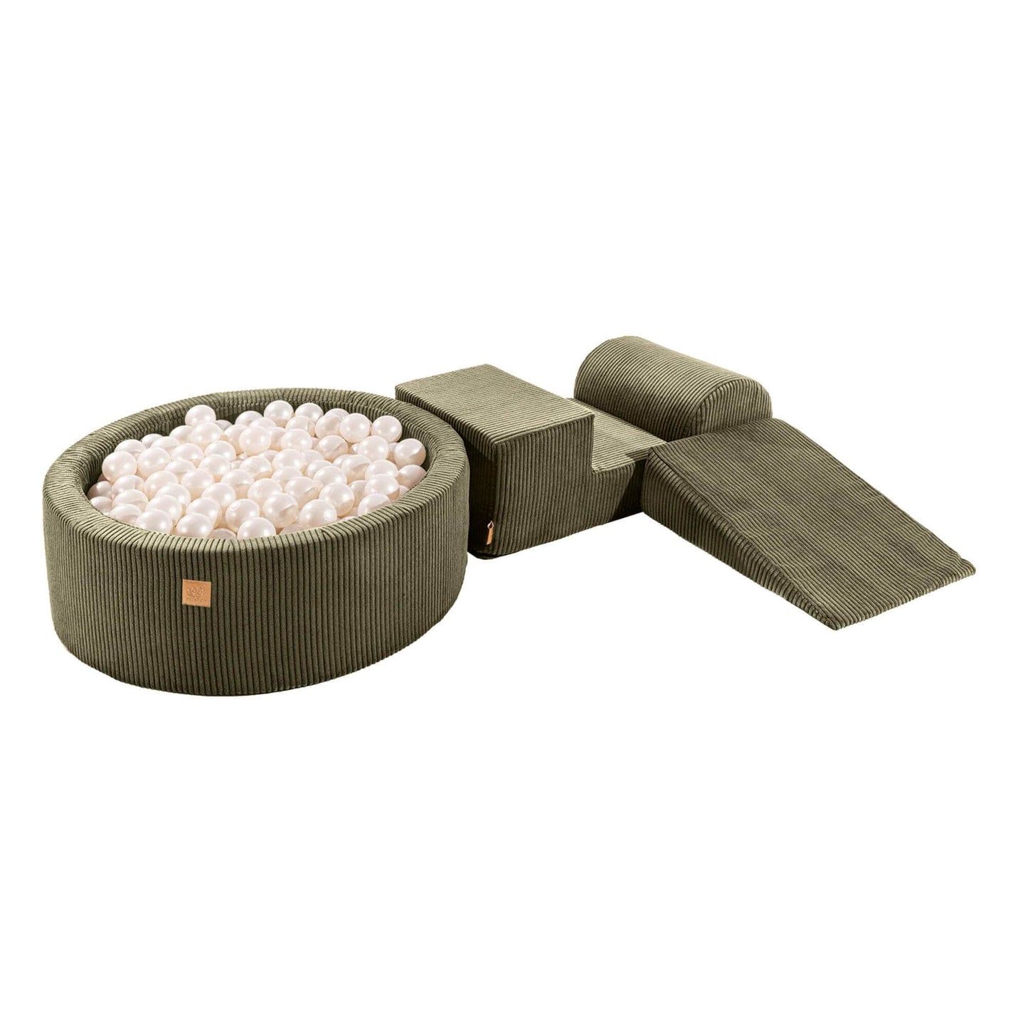Luxe Ribstof Soft Play Speelset met Ballenbak – 4-delige klimblokken