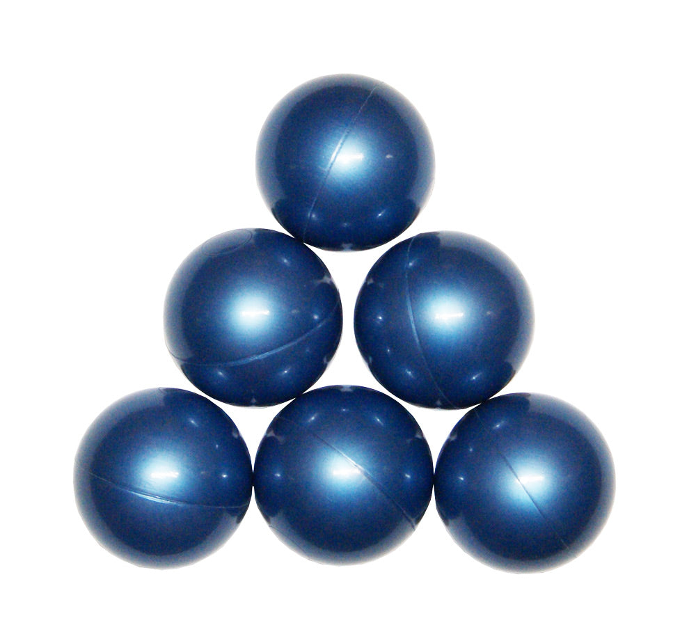 Ballenbakballen 7 cm – metallic blauw
