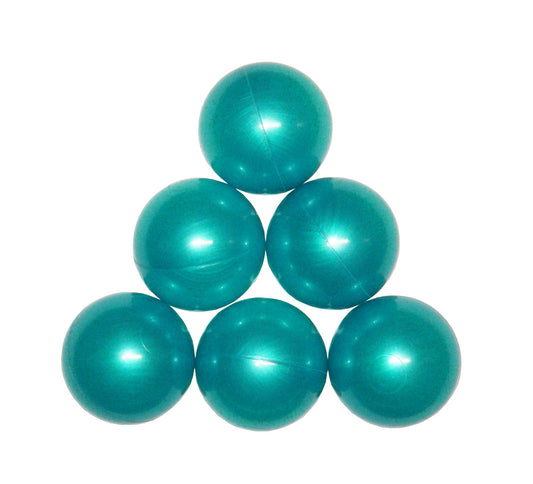 Metallic turquoise ballenbakballen 7 cm