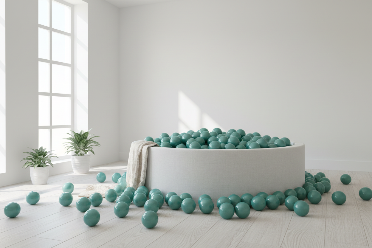 Metallic turquoise ballenbakballen andere opstelling