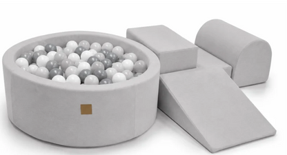 Outdoor foamblokken speelset met ballenbak en 200 ballen - in 5 kleuren