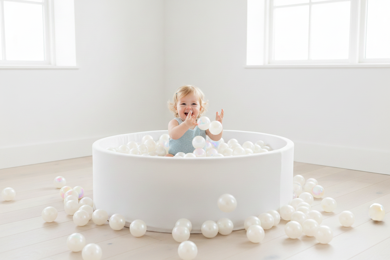 Parelmoer ballenbak met kind - extra glans