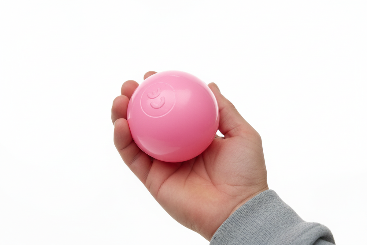 Roze bal witte achtergrond
