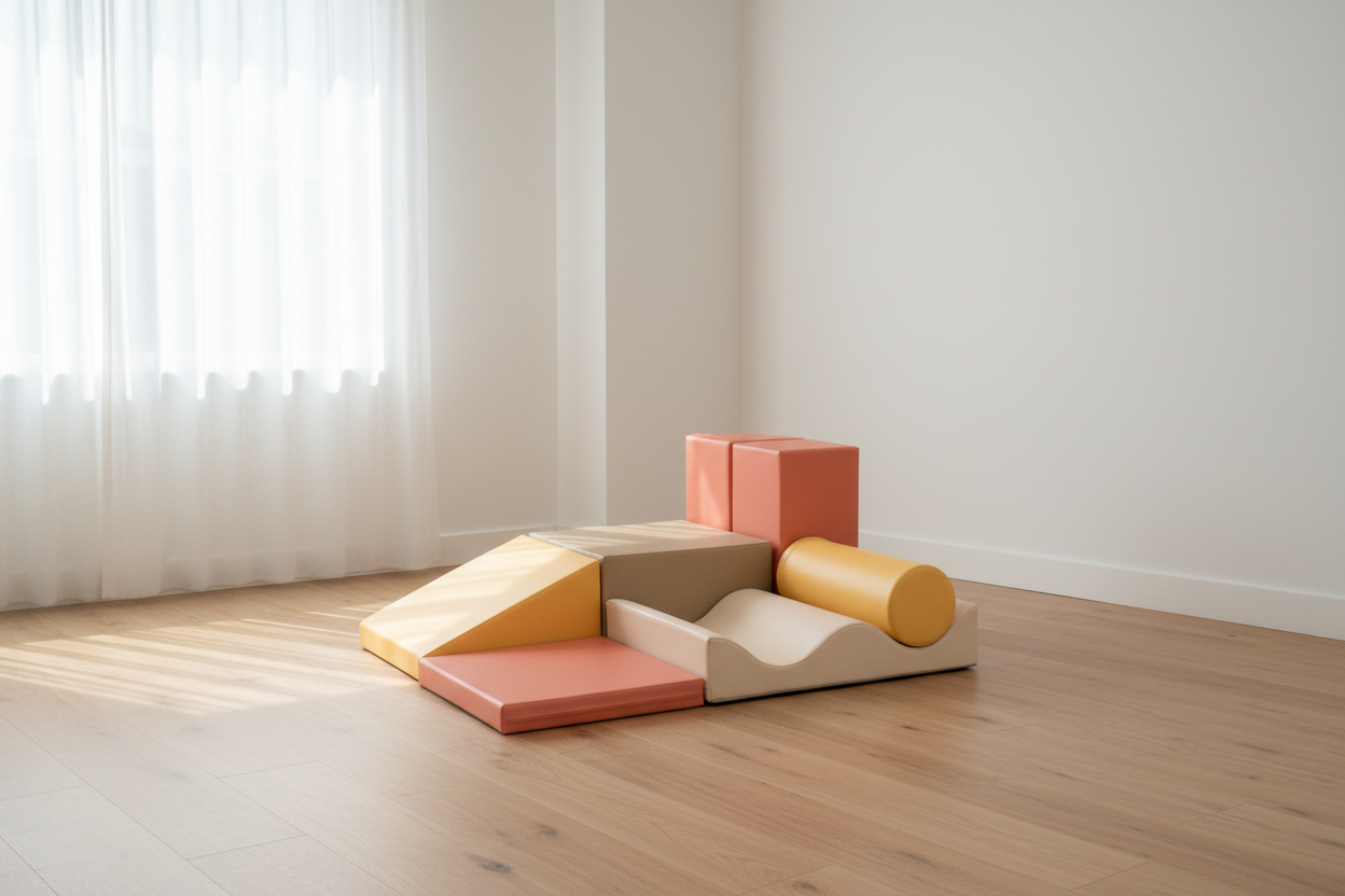 Roze/beige set in mooie kamer zonder kind