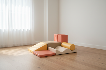 Roze/beige set in mooie kamer zonder kind