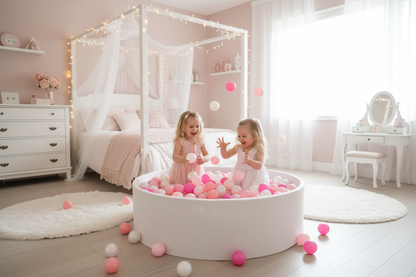 Roze mix ballenbak twee meisjes meisjeskamer