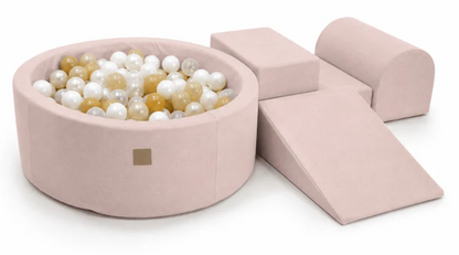 Outdoor foamblokken speelset met ballenbak en 200 ballen - in 5 kleuren